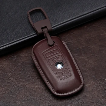 

Geniune Leather Car Auto Key Cover Case Shell Key Holder For BMW 520 525 f30 f10 F18 118i 320i 1 3 5 7 Series X3 X4 M3 M4 M5