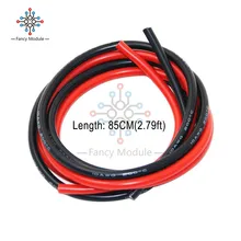 10 Калибр силиконовый провод ультра гибкий 2.79ft(85 см) высокотемпературный 200℃ 600 в 10 AWG силиконовый провод 1050 прядь медный провод