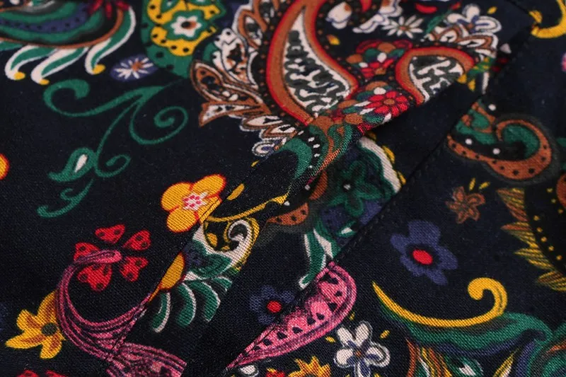 Cashmere for men, gorgeous winter cashmere, long sleeve of youth ethnic style printing, cotton lining, warm clothes
