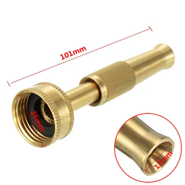 SOLEDI Golden Convenient Hose Nozzle Part Garden High Pressure Practical Water Sprayer Spray Gun Accessories Copper Durable