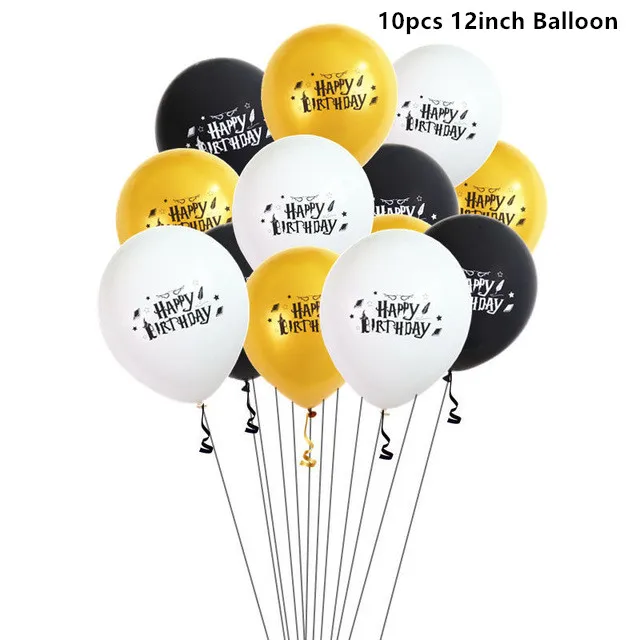 Potters Latex Balloons Banners Happy Birthday Magic Party Decorations Bunting Harried Cake Toppers Baby Shower Kids Toys Ballons - Цвет: 10pcs Mix