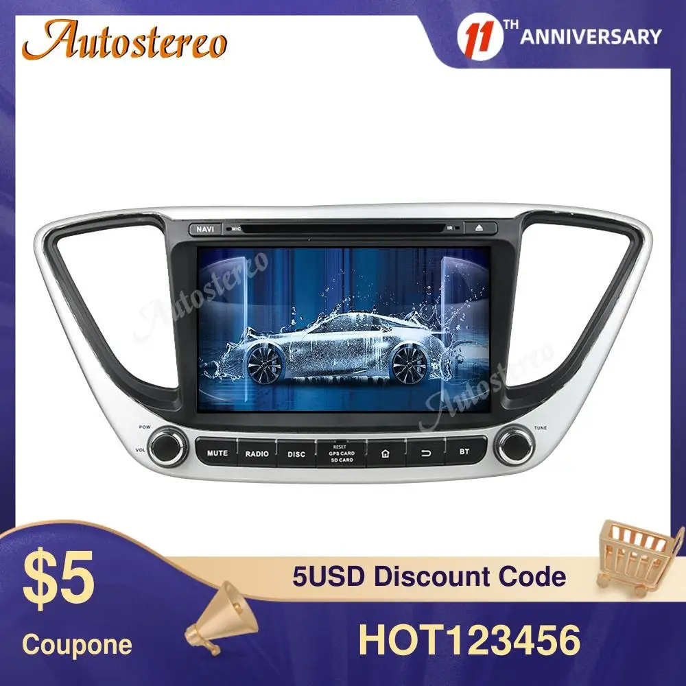 

Автомобильный DVD-плеер для Hyundai Verna 2016-2019 PX6 Android 10,0 MAX 64 ГБ, радио, магнитофон, GPS-навигация, головное устройство DSP