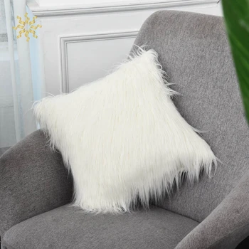 

Super Soft Faux Fur Cushion Cover Fluffy Pillowcase Plush Throw Pillow Cases Home Decor Pillowcover Home Decoration K802
