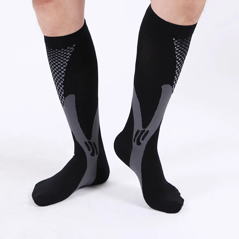 Men Women Soccer Socks Cycling Compression Stockings Outdoor Sports Football Socks Non-Slip Sweat-Absorbent Breathable