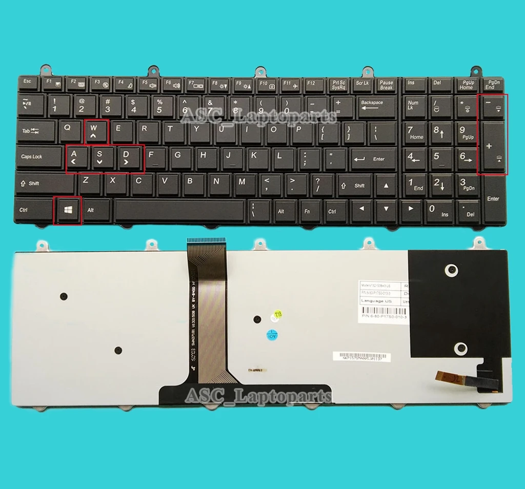 Новая американская английская клавиатура для Clevo P150SM A P157SM P177SM P170SM P370SM P375SM Win Key