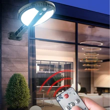 Уличный светильник с дистанционным управлением и датчиком движения, настенный светодиодный светильник на солнечной энергии 450LM 70 2835SMD, уличный водонепроницаемый светильник для сада