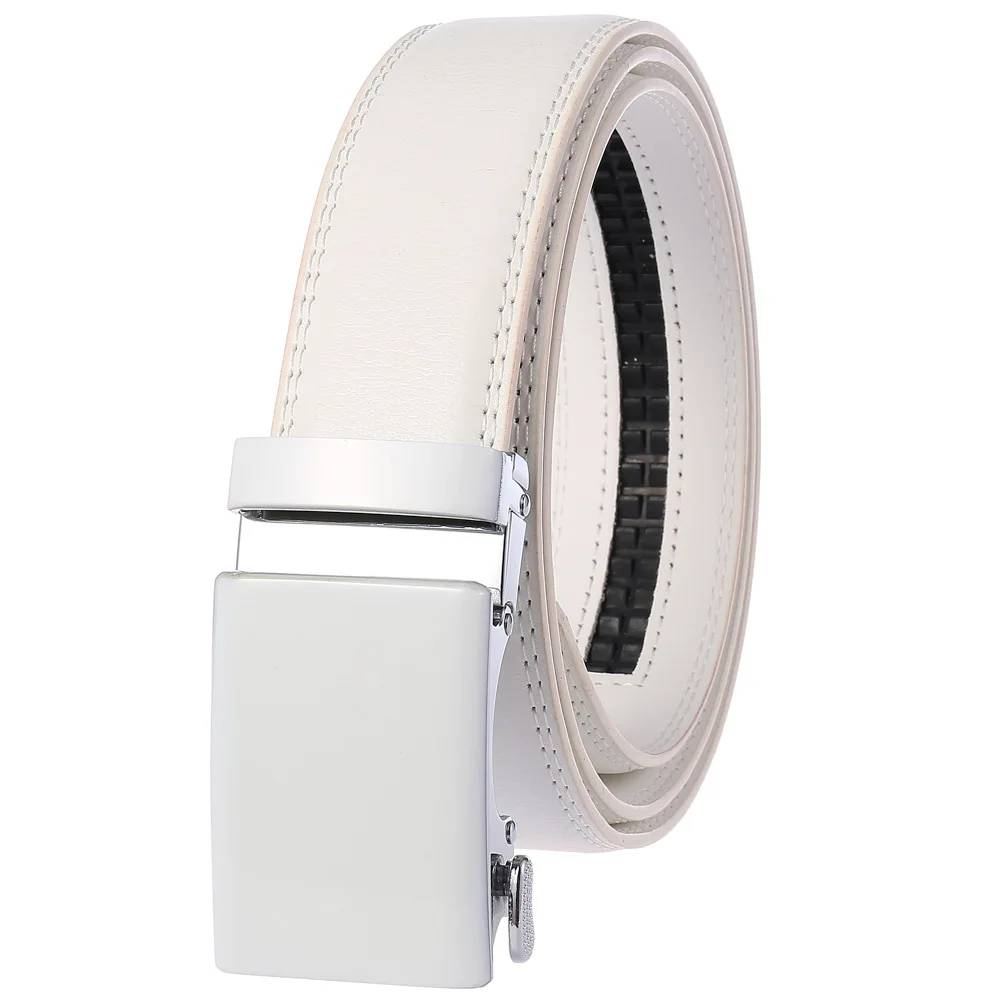New Luxury Brand Belts for Men High Quality Male Strap Genuine Leather Waist Band Automatic Buckle Belts Ceinture Homme 3.5cm