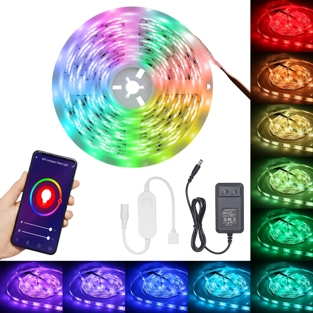 Умные светодиодные ленты 5050RGB с Wi Fi светильник световые полосы s 5/10 м 150/300LED