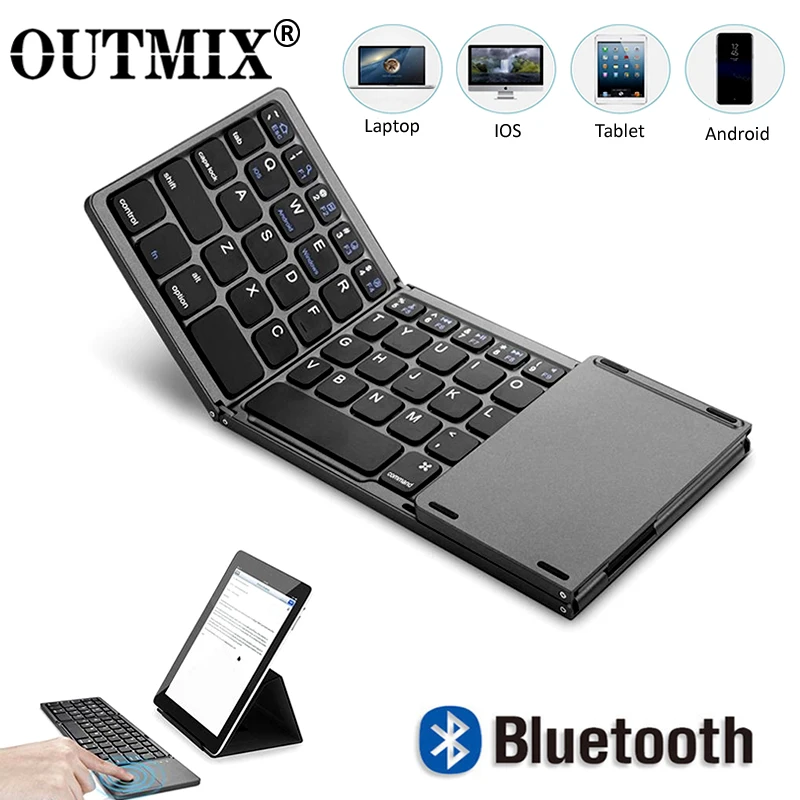 Беспроводная складная мини-клавиатура OUTMIX новая портативная клавиатура с Bluetooth