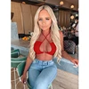 Women's Sexy Criss Cross Lace Up Sling Basic Bow Tie Crop Top ► Photo 2/6