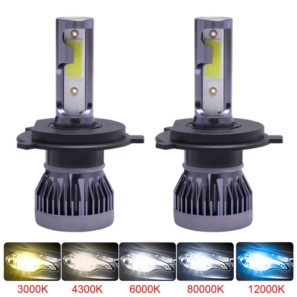 

Muxall 2Pcs H7 LED Car Headlight 16000LM COB H1 H4 6000K HB3 HB4 9005 9006 H8 H11 H9 Bulb12V 24V Mini Auto Fog Light Headlamp