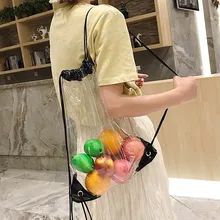 Женские и мужские Drawstring Рюкзак Прозрачный Водонепроницаемый дорожная сумка для хранения basg шнурок пляжные Карманный чехол worek plecak sznurek