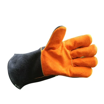 

Leather Welded Barbecue Microwave Oven Insulation High Temperature Protection Handling Loading And Unloading Gloves