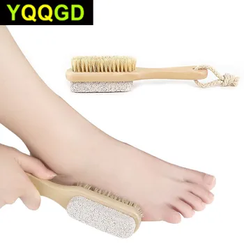 

1* 2 IN 1 Pedicure Brush Pumice Stone Foot Scrubber Combination Exfoliating Pedicure Remove Dead Skin Massage Spa Pedicure Tools