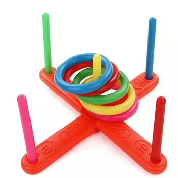 

Chirldren Fun Game Classic Intelligence Educational Toys Baby Stacking Rings Children Ring Toss Cast Throw Circle Set