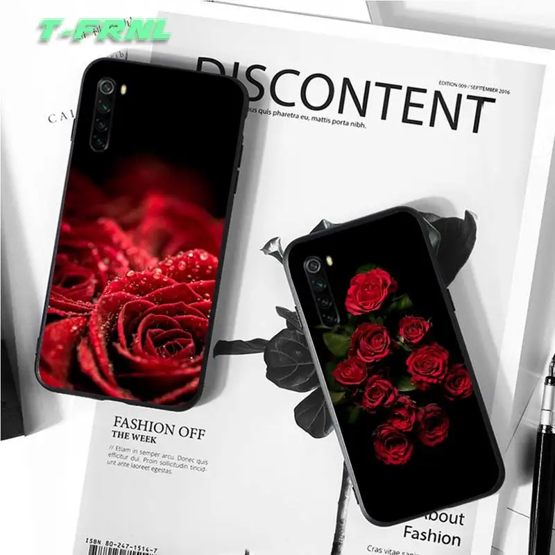 

RED-Romantic Rose Phone Case for redmi note 9 mi 3 7 8 9se Redmi 7 7a 8 8t 10 pro lite cases cover