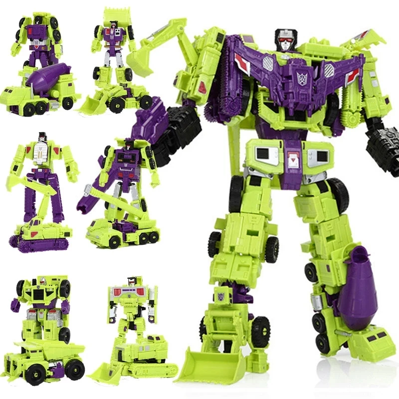 BPF Oversize 33CM Anime Devastator Transformation Robot Car Toys Boy Action Figures Aircraft Motorcycle Dinosaur Model Kids action figure,cartoon toys