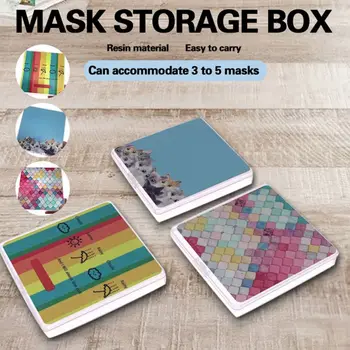 

Portable Round Waterproof Face Shield Storage Box Dust-Proof Moisture-Proof Mouth Nose Face Cover Organizer Portable