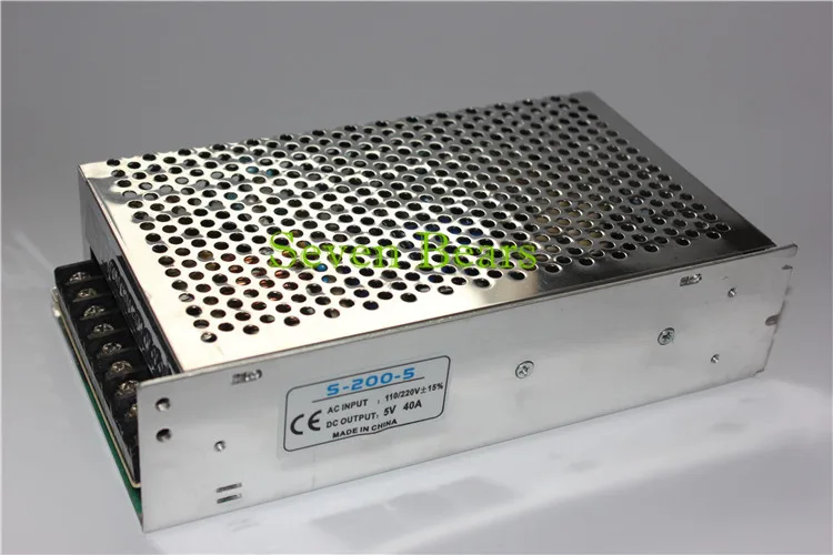 Лучшее качество 5V 40A 200W Драйвер импульсного источника питания адаптер для