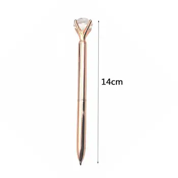 

Metal Ballpoint Pen Big Drill Imitation Crystal Gift Multi-color Pen Pen Advertising De Y Articulos Oficina Stationery Pape P4T9