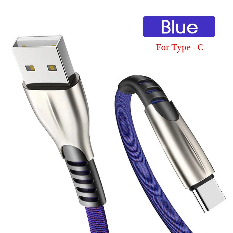 Кабель usb type C для huawei Honor USB C кабель для мобильного телефона Быстрый зарядный передающий данные 1m 2m 3A кабель Micro USB type-C - Цвет: Blue-TypeC
