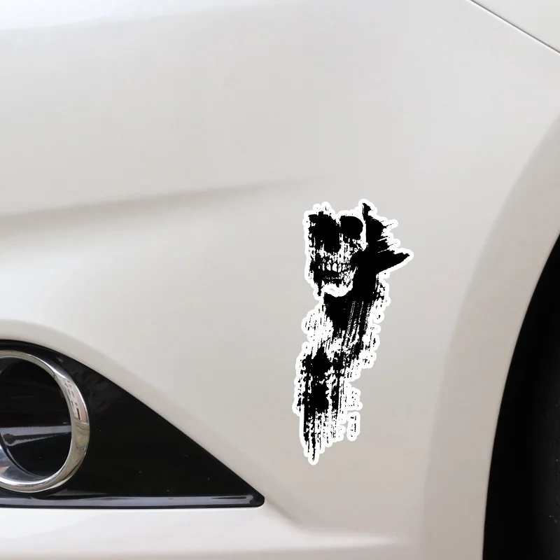 YJZT 6.6CM*16CM Car Window Motorcycle Decal Black Silhouette Skull Car  Sticker Accessories 6-2322 - AliExpress