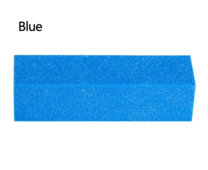 blue-5pcs 5 шт. шлифовальная губка для ногтей, полировальный блок полировки 9,5*2,5*2,5 см, цветной губчатый блок Tofu для маникюрная пилка - Color: blue-5pcs