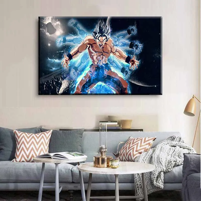 

5 Panels Modular Dragon Ball Super Goku Angry Picture Home Room Decor Picture Canvas Paintings on Canvas Wall Art for