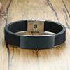 Custom SOS Stainless Steel ID Silicone Bracelet For Men Women Personalized Wristband DIY Adjsuatble ► Photo 2/6