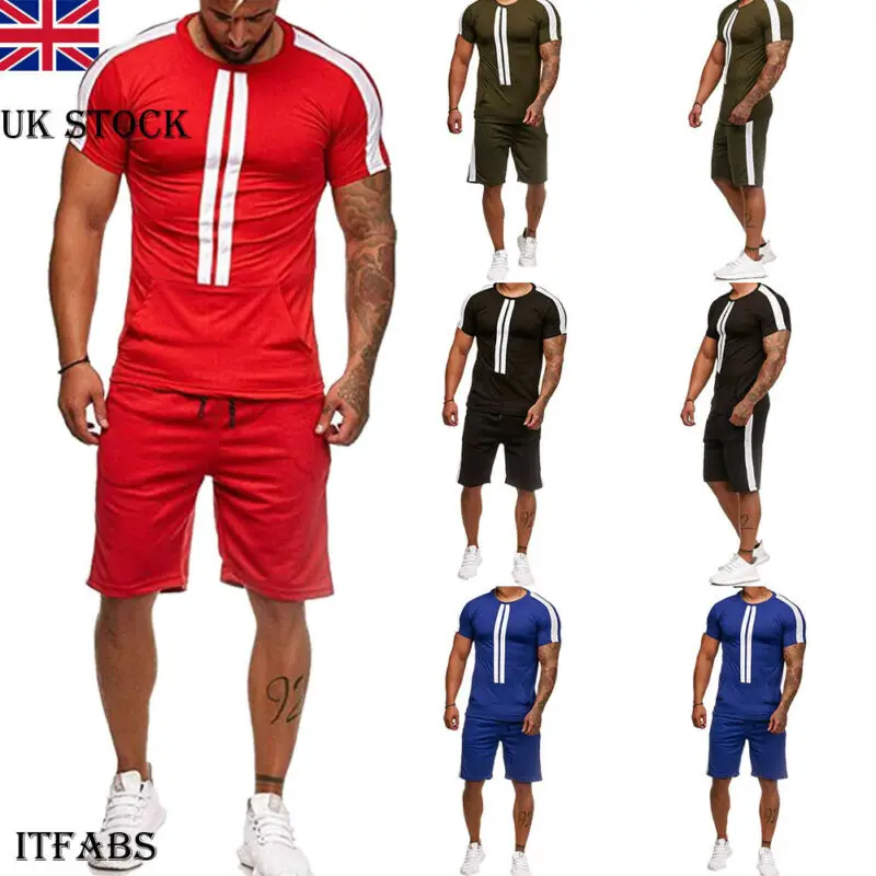 HOT Mens Casual Sport Suit T-shirt Top Bottom Sport Suit Sets Sportswear Two Piece Set All Cotton Thin Full TrackSuit Men's Set HOT Mens Casual Sport Suit T-shirt Top Bottom Sport Suit Sets Sportswear Two Piece Set All Cotton Thin Full TrackSuit Men's Set