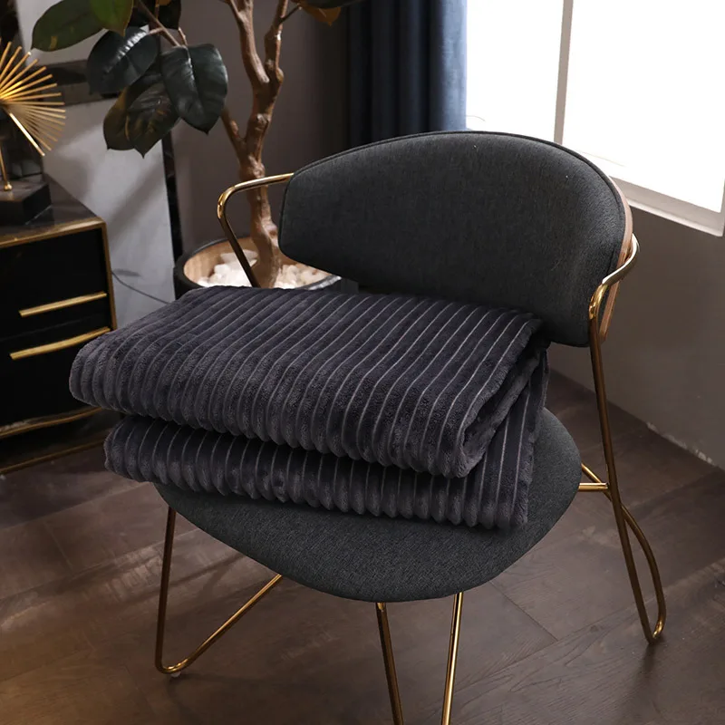 Dark Gray Одеяло s для кроватей, однотонное, желтое, голубое, серое, мягкое, теплое, квадратное, фланелевое одеяло, Флисовое одеяло s и Things, покрывало для дивана, покрывало - Цвет: Dark Gray