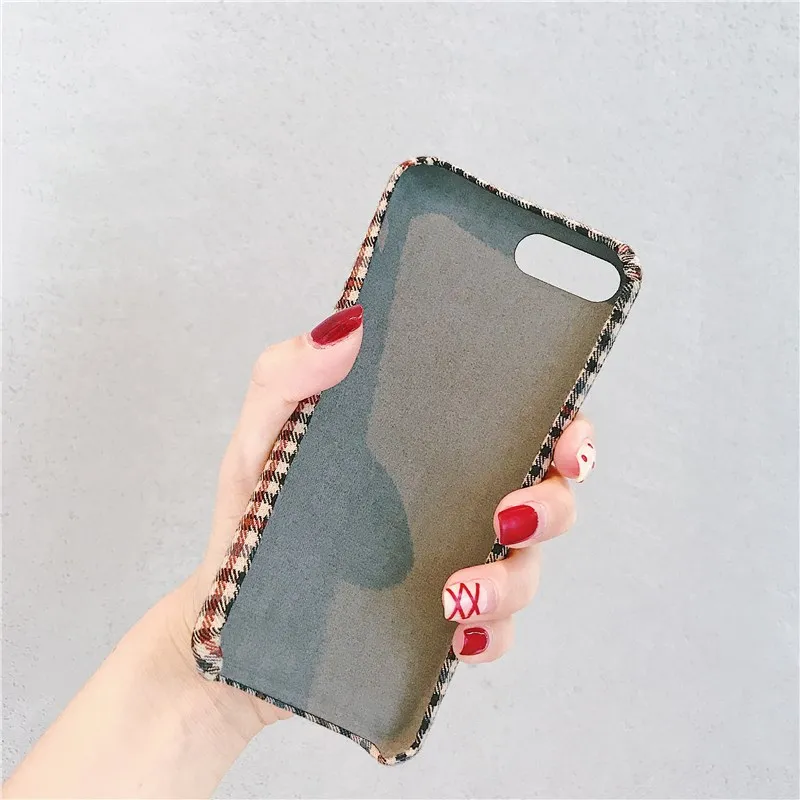 Gimfun Англия Клетчатый узор ткани чехол для телефона простой теплый плюш Iphone1211pro
