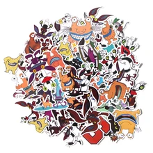 

45pcs Oh Real Monsters Cartoon scrapbooking Stickers packs Waterproof Skateboard Suitcase Guitar Graffiti decals pasters Kid Toy