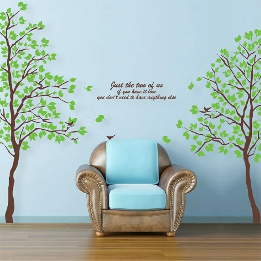 

Large 3D Removable Dining Room Wall Sticker Home Furnishing Decorative Wall Sticker Green Trees
