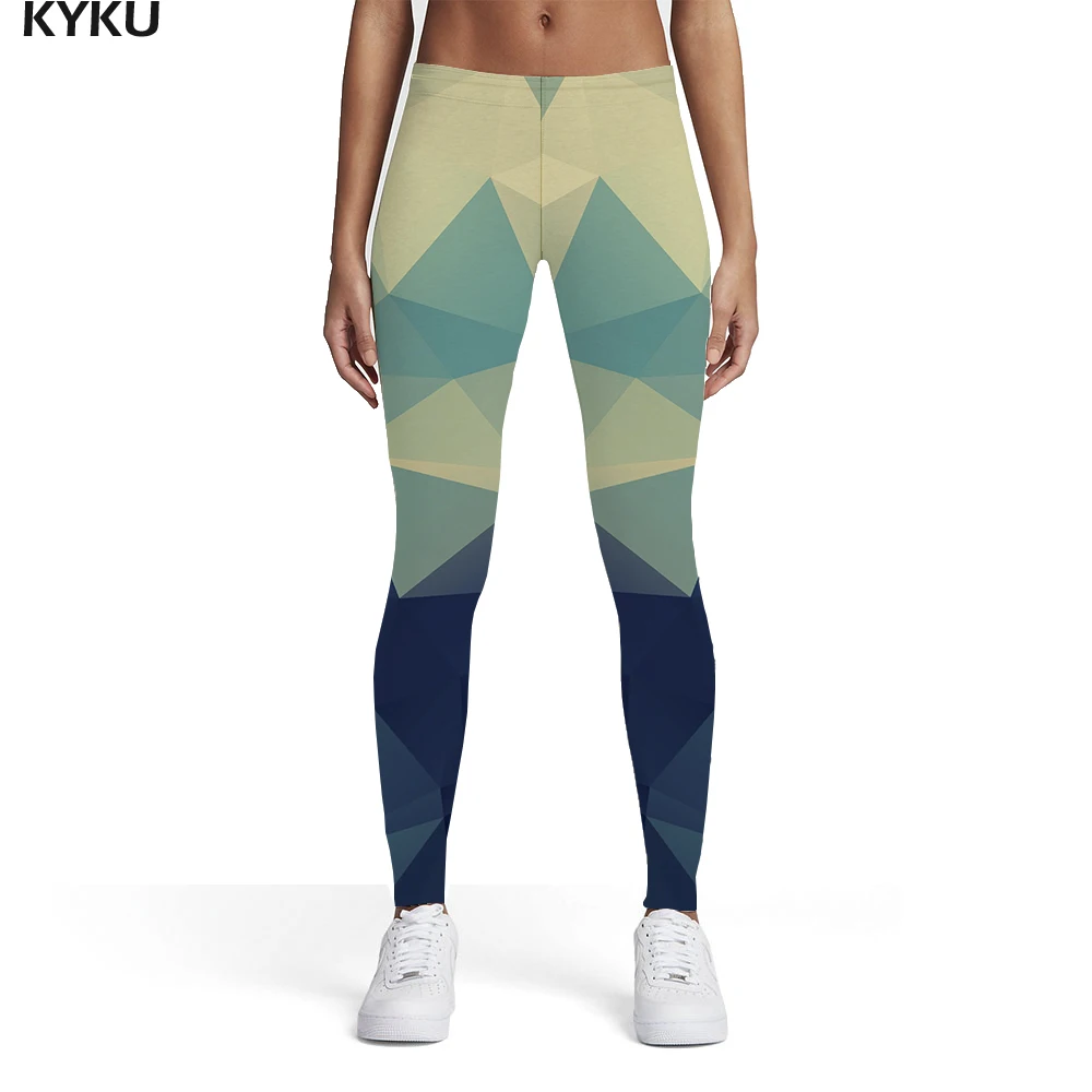 amazon leggings KYKU Cube Leggings Women Geometry Elastic Green Trousers Novel Sexy Womens Leggings Pants Jeggings Slim Skinny Pencil fabletics leggings