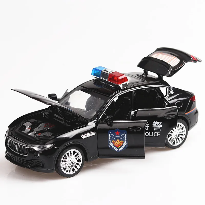 Diecast Model Police Car Martha Levante 1/32 Metal Alloy High Simulation Cars Lights Toys Vehicles For Kids Gifts For Children Diecast Model Police Car Martha Levante 1/32 Metal Alloy High Simulation Cars Lights Toys Vehicles For Kids Gifts For Children