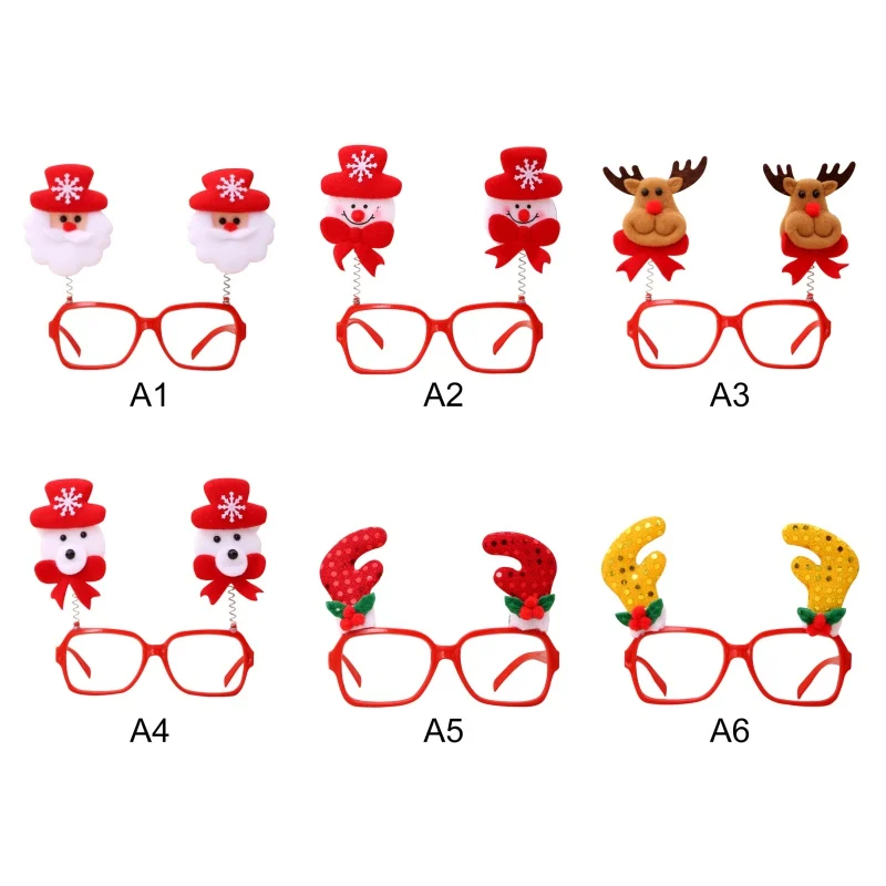 Модные рождественские очки Взрослые Дети очки для вечеринки Санта Снеговик Олень очки Рамка