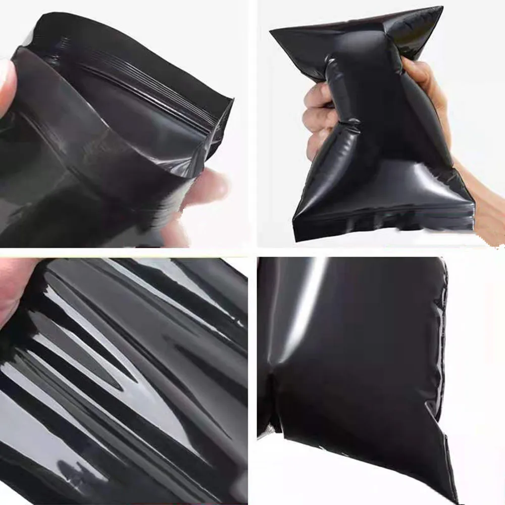 재밀봉 가능한 블랙 지퍼 잠금 플라스틱 가방, 지퍼 그립 씰, 식료품 선물 공예 보관 파우치, 재밀폐식 지퍼 잠금 패키지 가방, 100 개