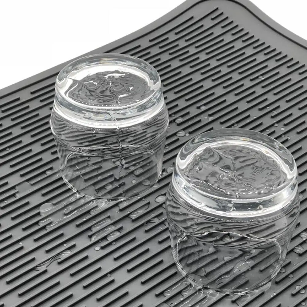 

40*50CM Large Multifunctional Silicone Drain Pad Kitchen Drying Mat Silicone Dish Drying Mat Free Shipping