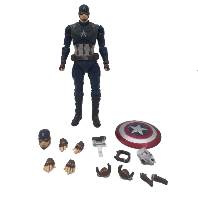 SHF Мстители Капитан гражданская война Стив ПВХ фигурка игрушка кукла