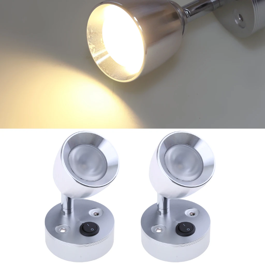 2-Piece 12V светодиодный свет для чтения водонепроницаемый прожектор настольная лампа для RV морских лодок