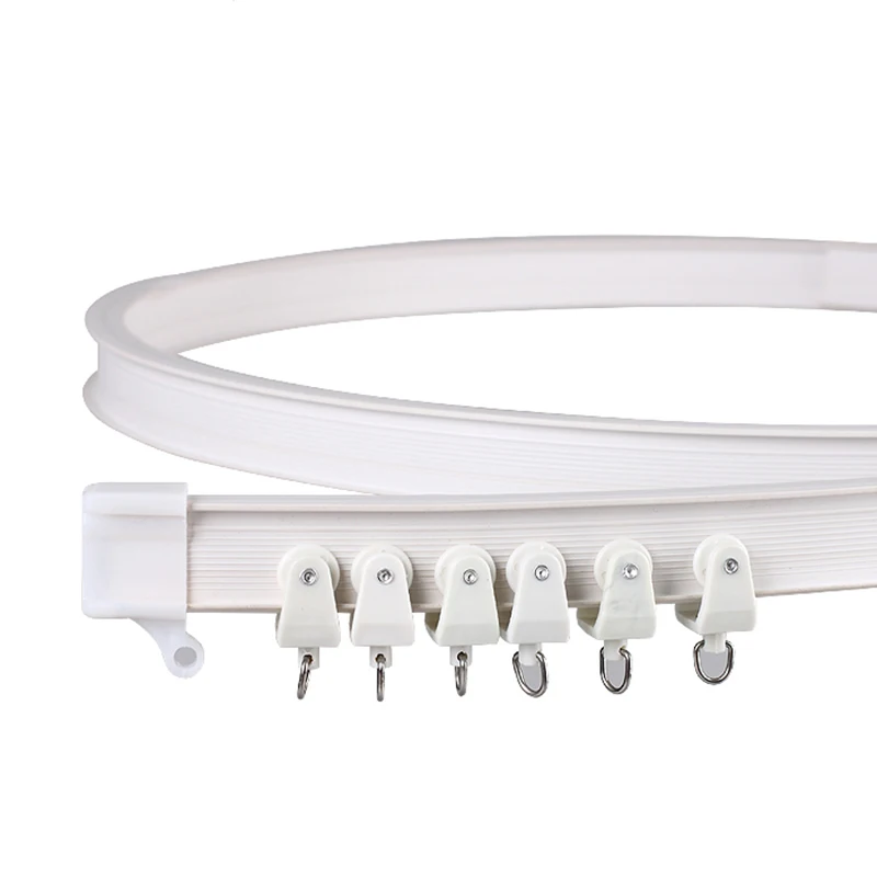 Высокое качество прямой/bay окна гибкие изогнутые шторы треки рельсы