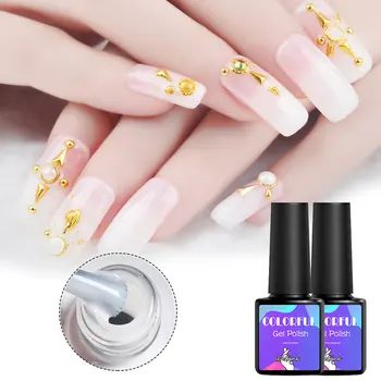 

Opal Jelly Gel White Clear Milky Protein Color Nai Polish Long Last Gel Nail Varnish Transparent UV Nail Art Lucky Gels Sell