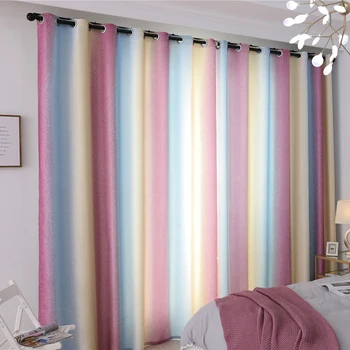 

Modern Gradient Color Window Tulle Curtains for Living Room Bedroom Organza Voile Curtain Hotel Decoration Sheer Curtains Fabric