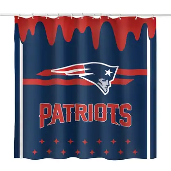 

Decorative Bath Team Design Shower Curtain Waterproof Polyester Fabric 70 x 70 Inches (New England Patriots)