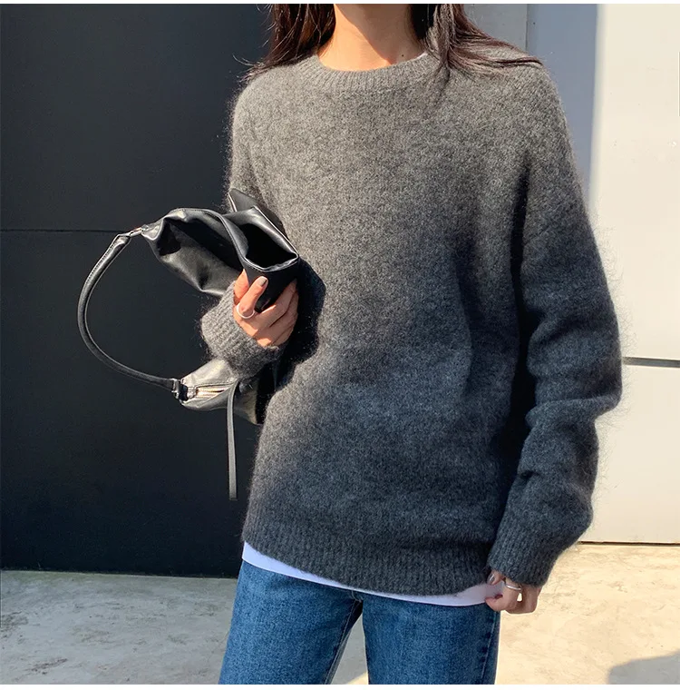 

Cashmere Sweater Women Knitted Gray Turtleneck Pullover Long Sleeve Tricot Sweaters And Pullovers