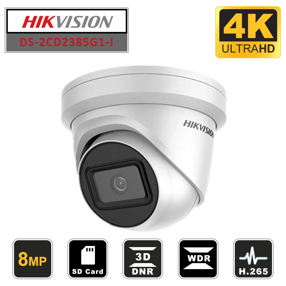 Hikvision OEM DT385-I Replac DS-2CD2385FWD-I 8MP POE WDR IR Dome IP Camera H.265