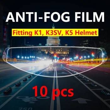 

Wholesales 10pcs K1 K3SV K5 Anti-fog Visor Film Motorcycle helmet Fog Resistant Lens Motor Bike Capacete Accessory AV03