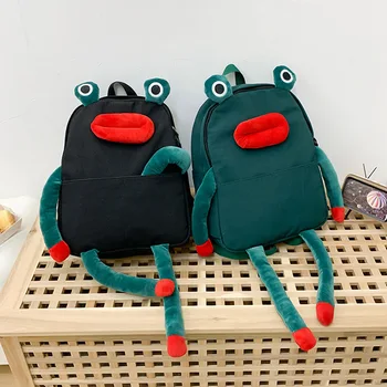 

Fashion Street frog School Bag Female High School Student Backpack Ccampus Girl Cartoon Backpack