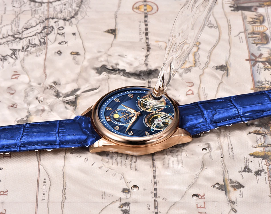 LIGE, Брендовые мужские часы, автоматические механические часы, Tourbillon, спортивные часы, кожа, повседневные, деловые часы в ретро-стиле, Relojes Hombre
